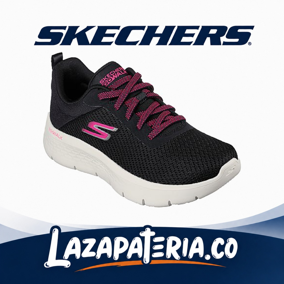 Tenis Skechers GO Walk Negro para mujer