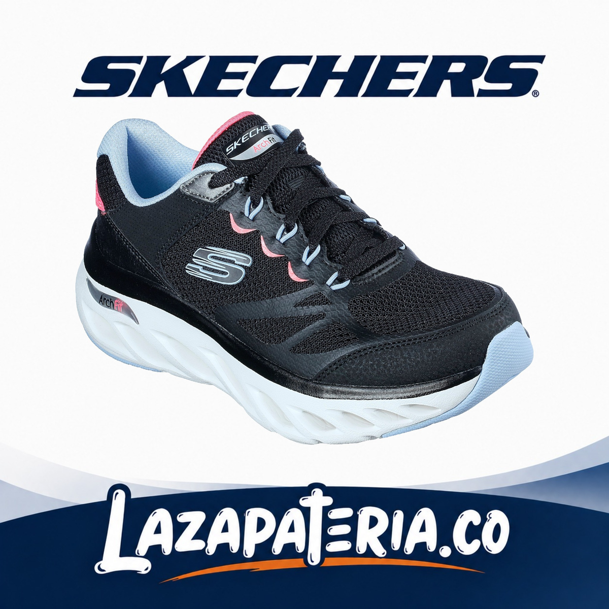 Tenis Skechers Arch Fit Negro para mujer