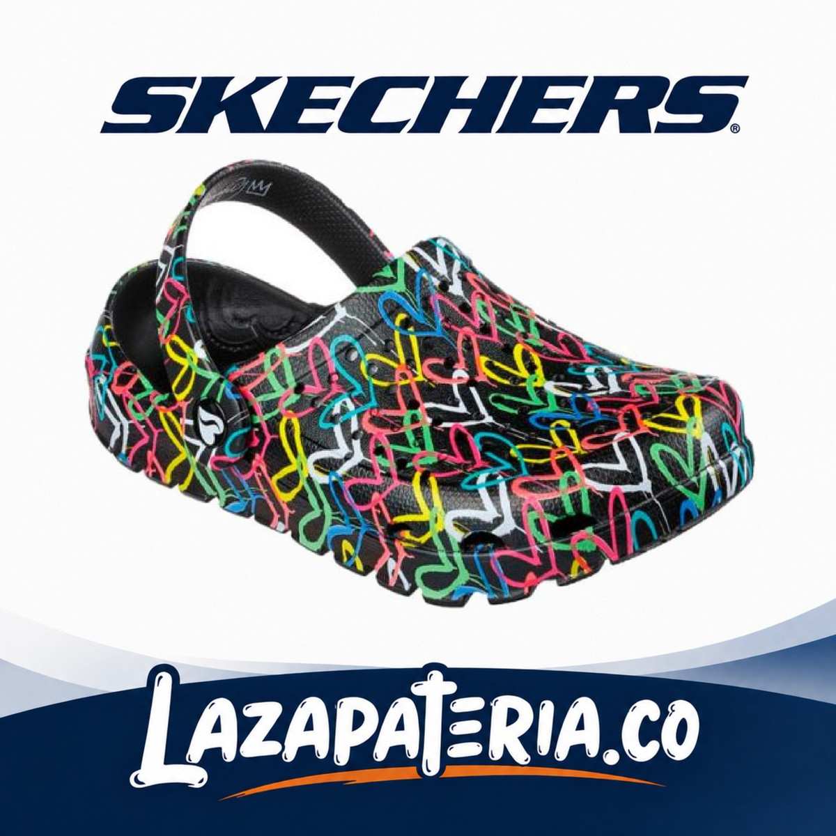 Chanclas Skechers Footsteps Negro para mujer