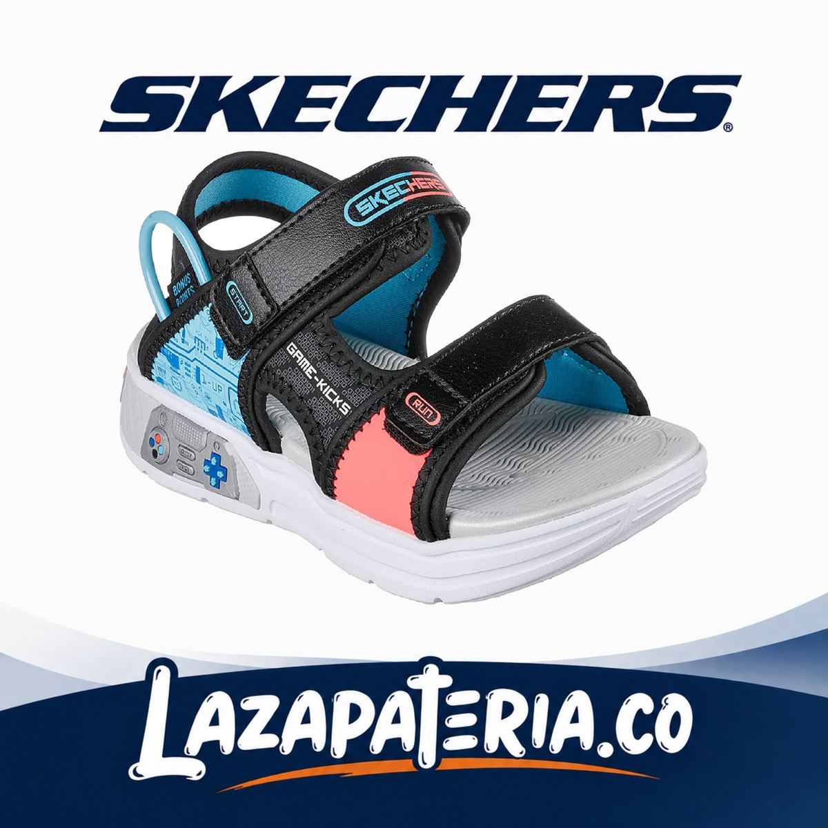 Sandalias Skechers Game Kicks Multicolor para niño