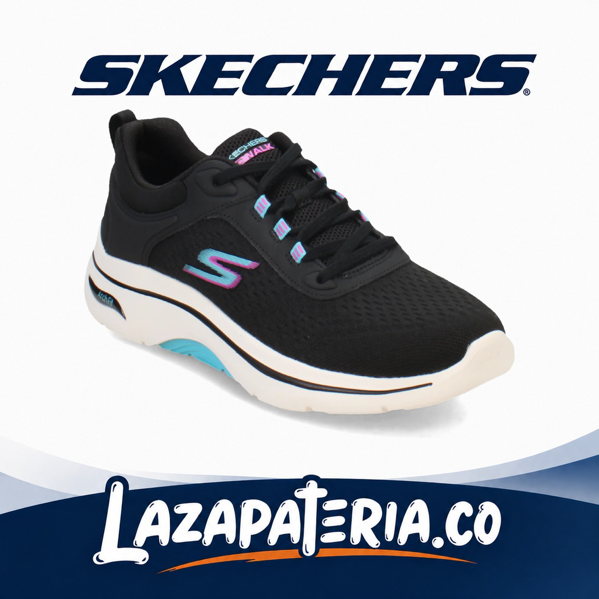 Tenis Skechers GO Walk Arch Fit 2.0 Multicolor para mujer