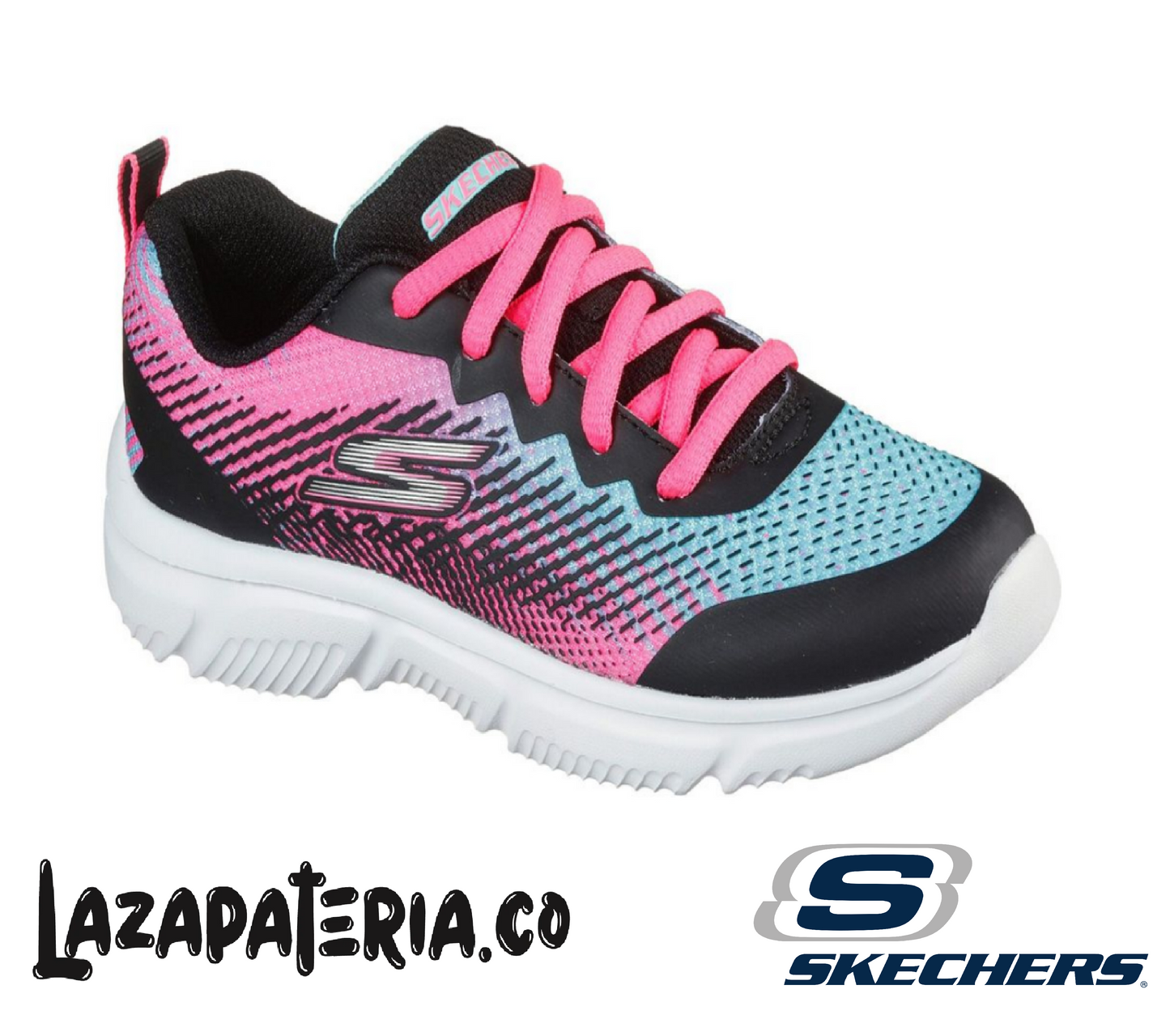 Tenis Skechers GOrun Negro para niña