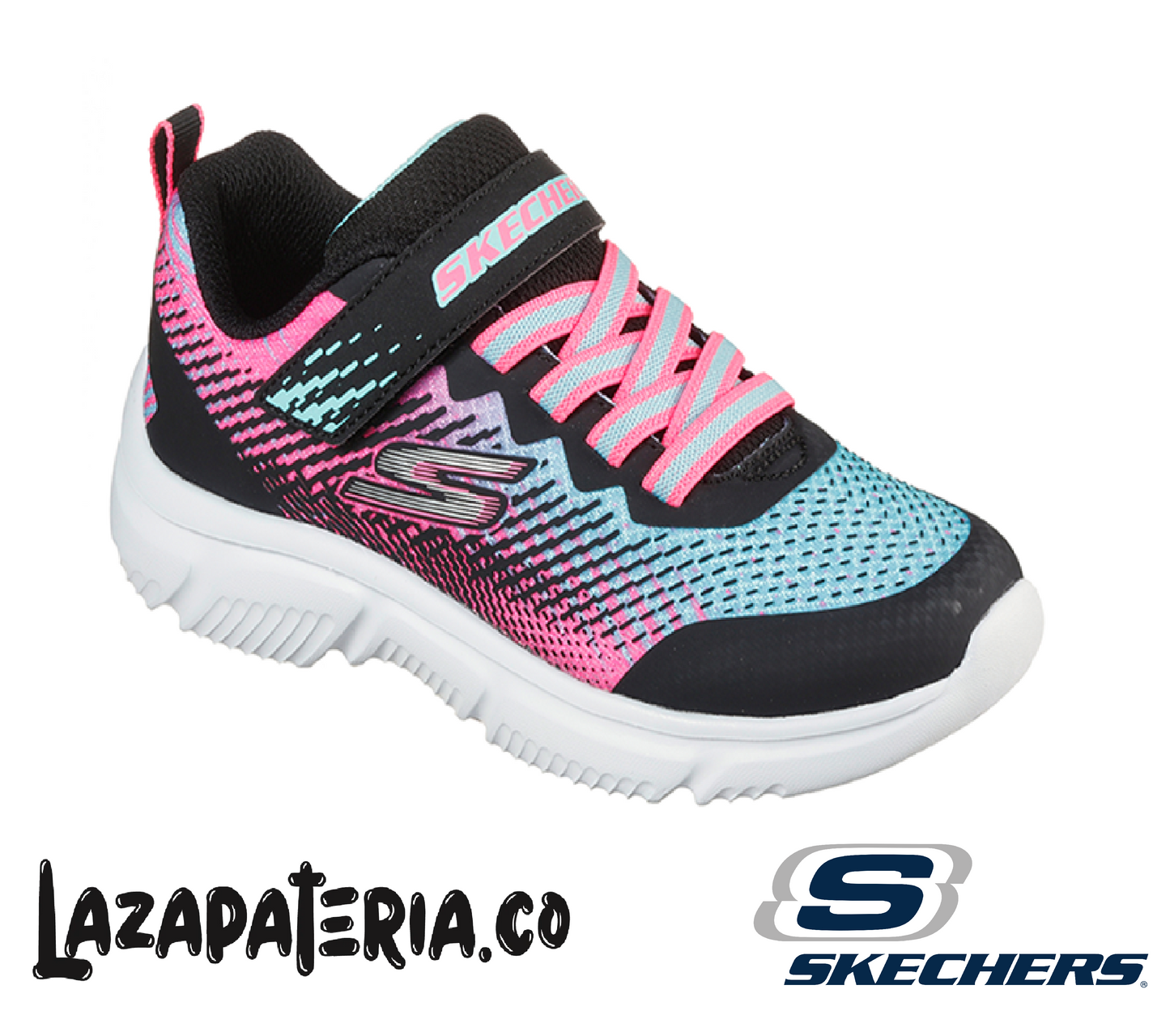 Tenis Skechers GOrun Negro para niña