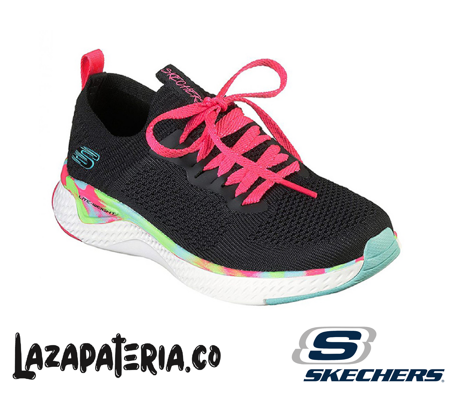 Tenis Skechers Solar Fuse Negro para niña