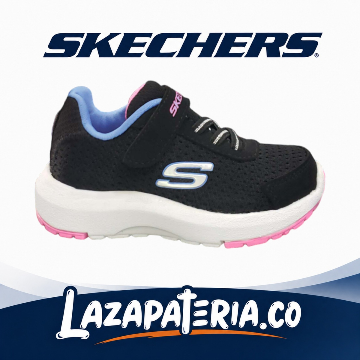 Tenis Skechers Dynamic Tread Negro para bebé