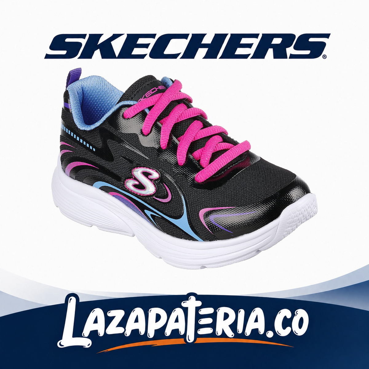 Tenis Skechers Wavy Lites Multicolor para niña