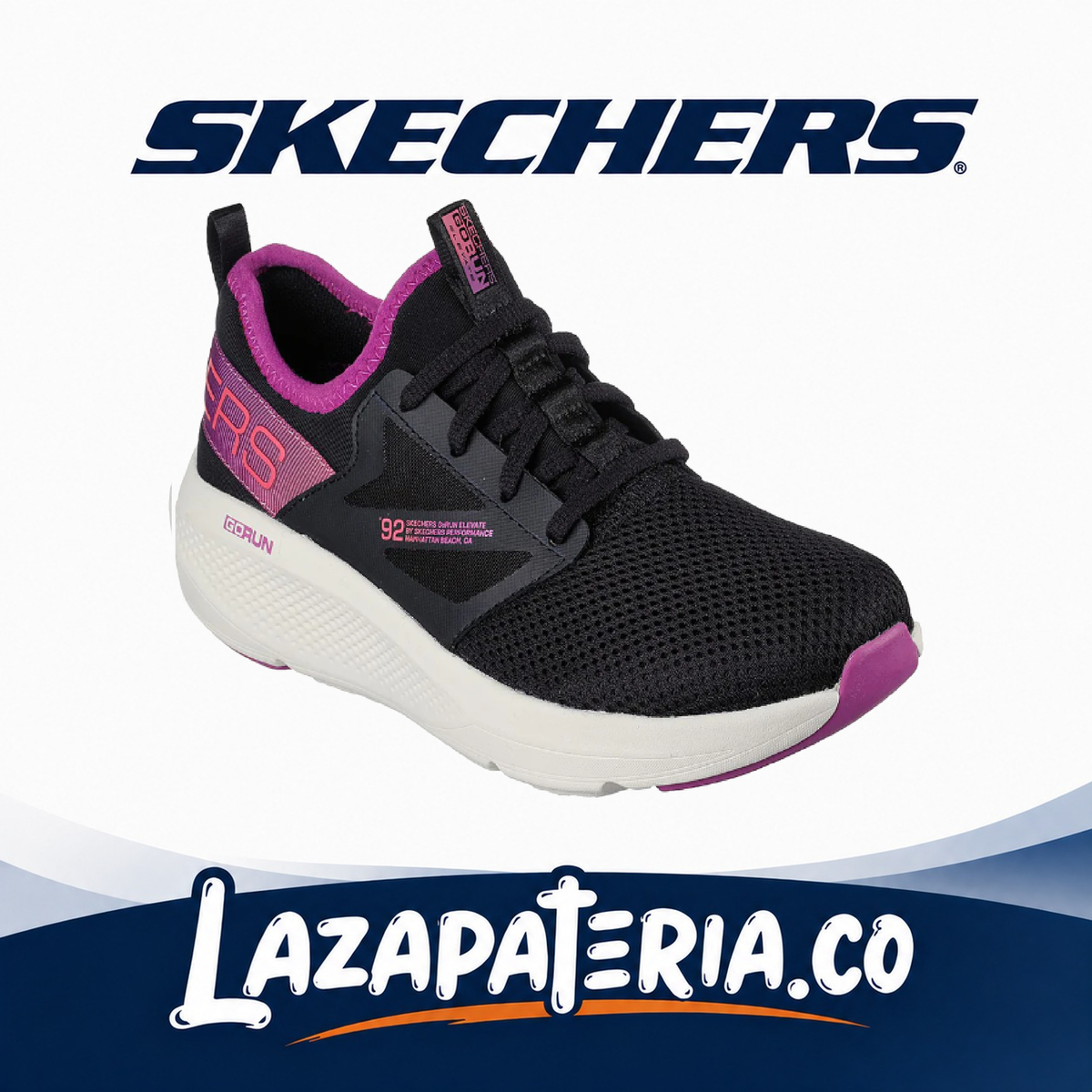 Tenis Skechers GOrun Negro para mujer