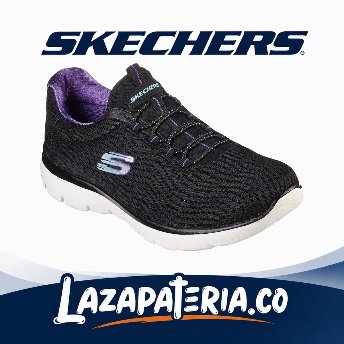 Tenis Skechers Summits Negro para mujer