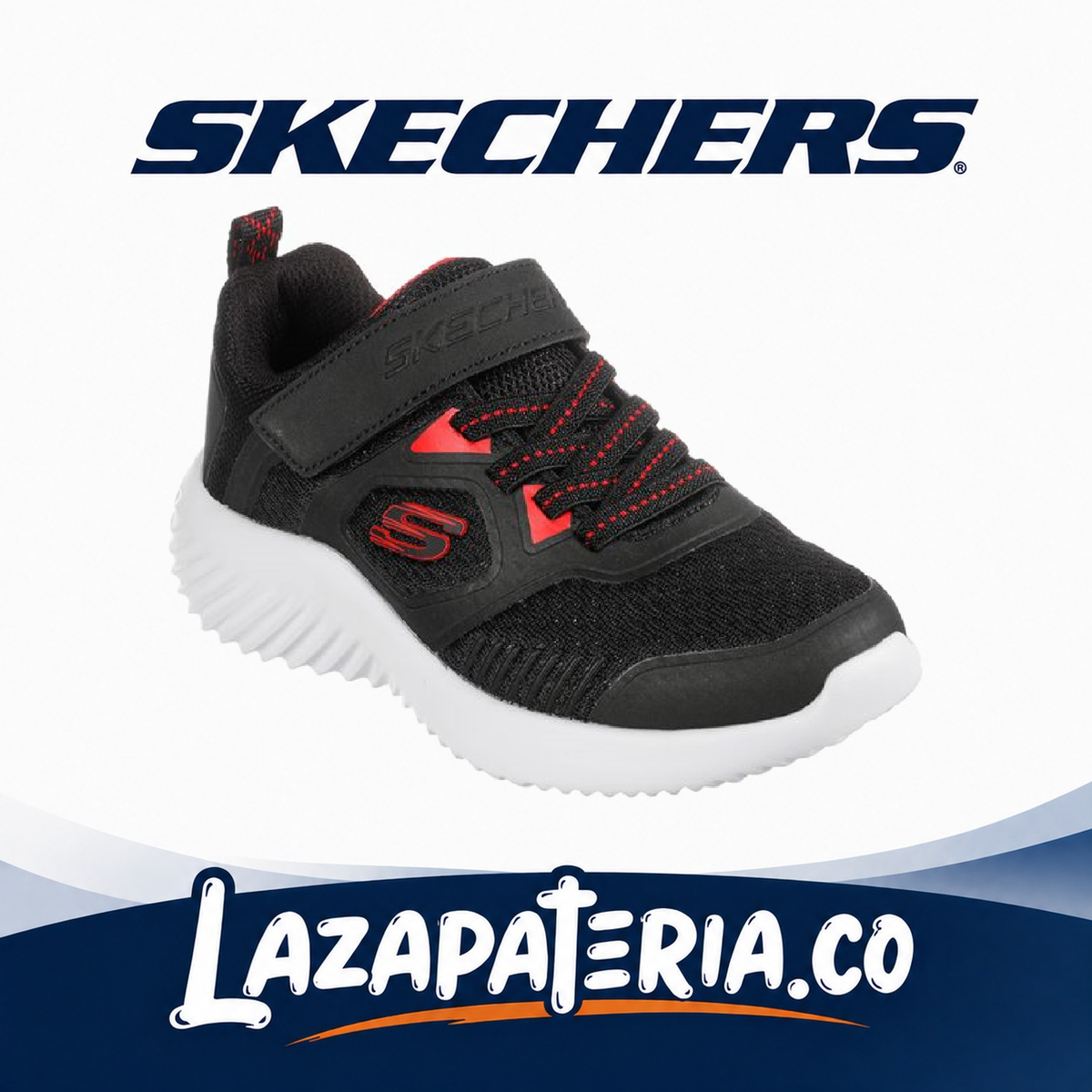 Tenis Skechers Bounder Negro para niño