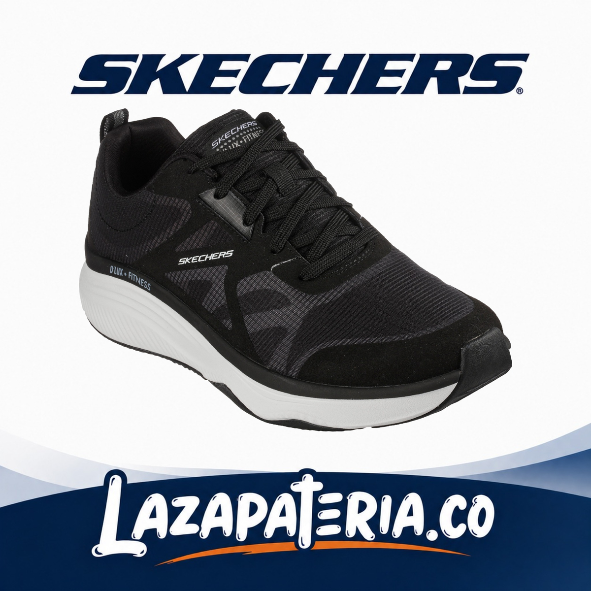 Tenis Skechers D'Lux Fitness Negro para hombre