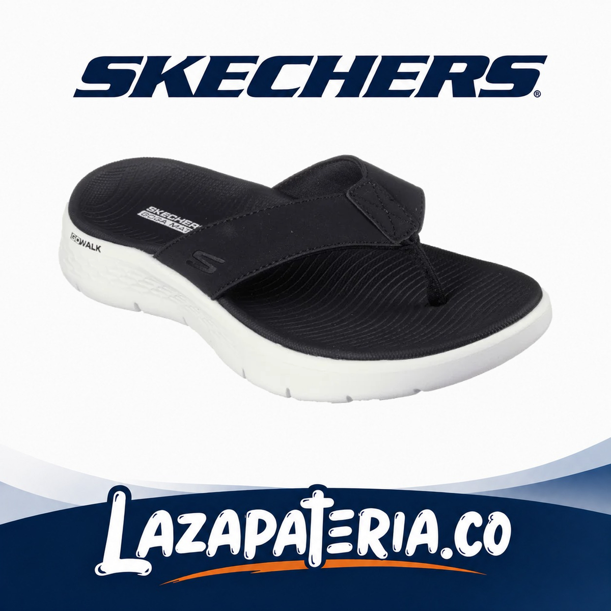 Chanclas Skechers GO Walk Flex Negro para mujer