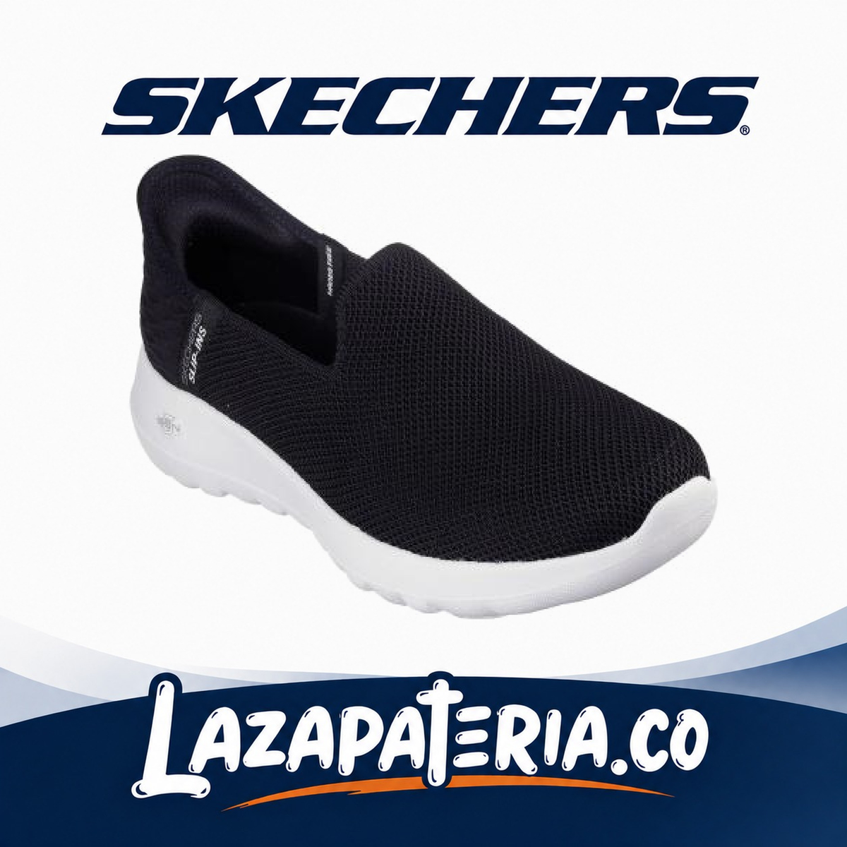 Baletas Skechers Slip-ins Negro para mujer