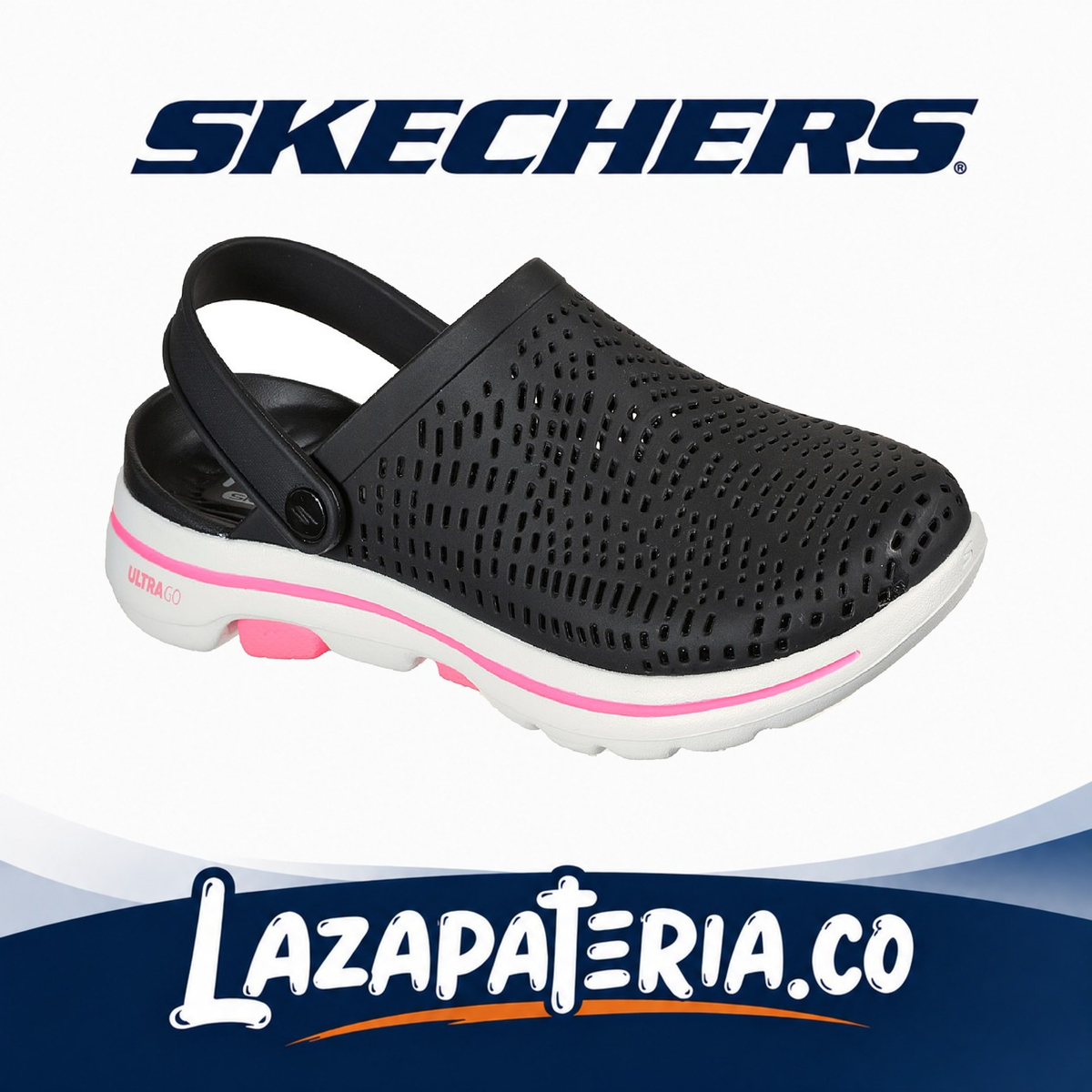 Chanclas Skechers Foamies Negro para mujer