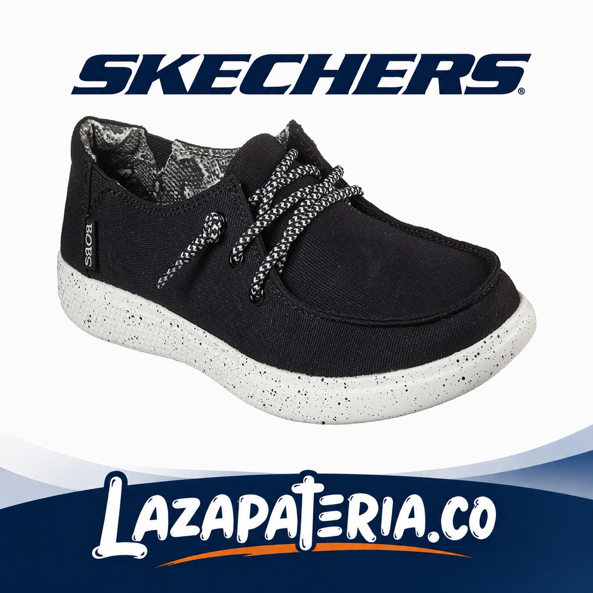 Mocasines Skechers BOBS Negro para mujer