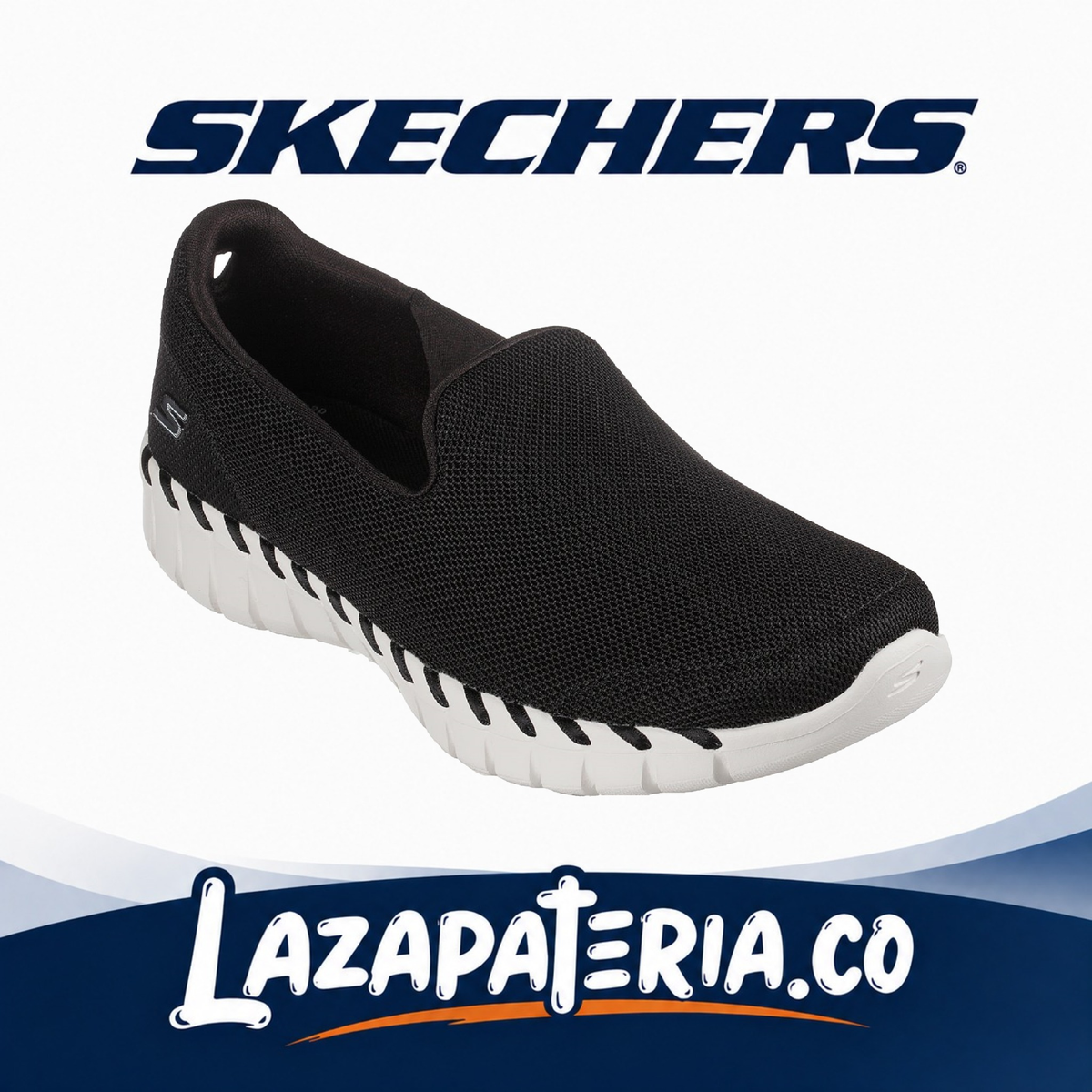 Baletas Skechers GO Walk Smart Negro para mujer