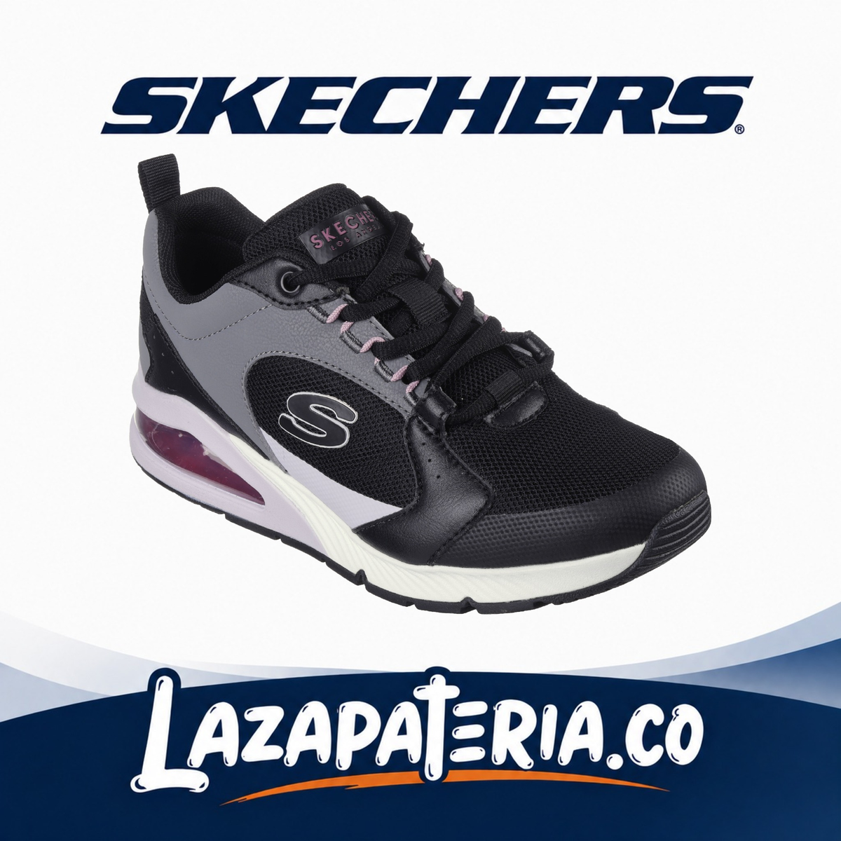 Tenis Skechers UNO Negro para mujer