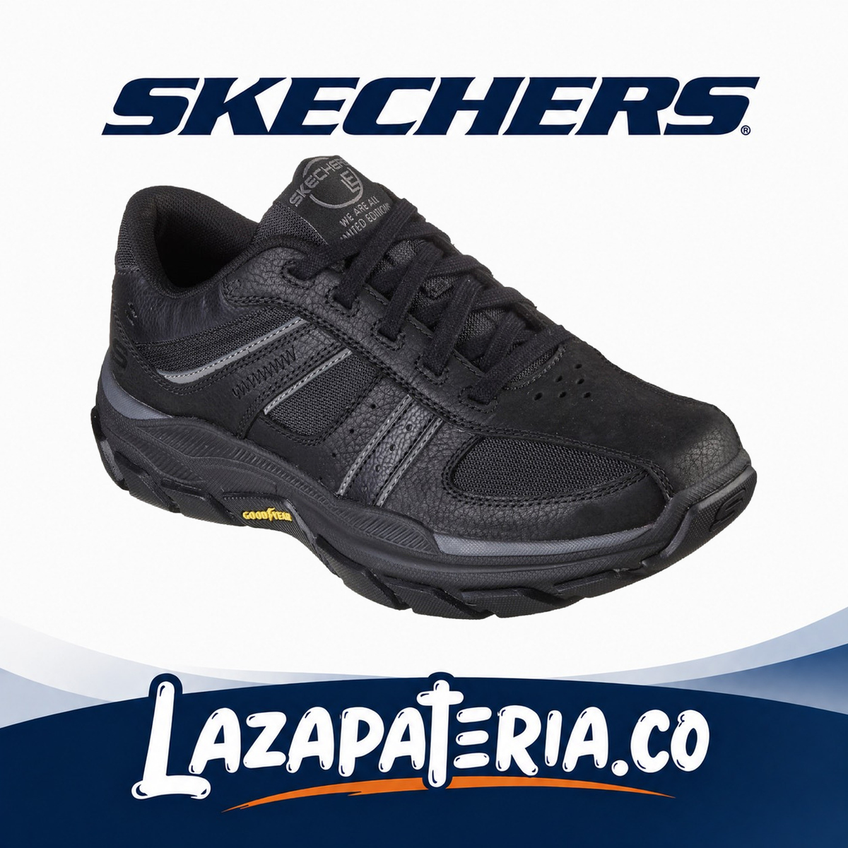 Zapatos Skechers Respected Negro para hombre