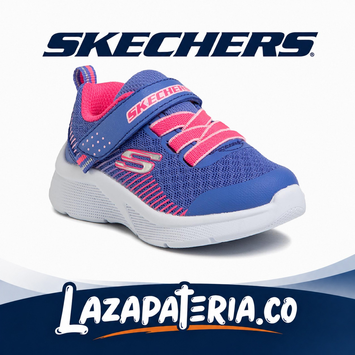Tenis Skechers Microspec Azul para bebé