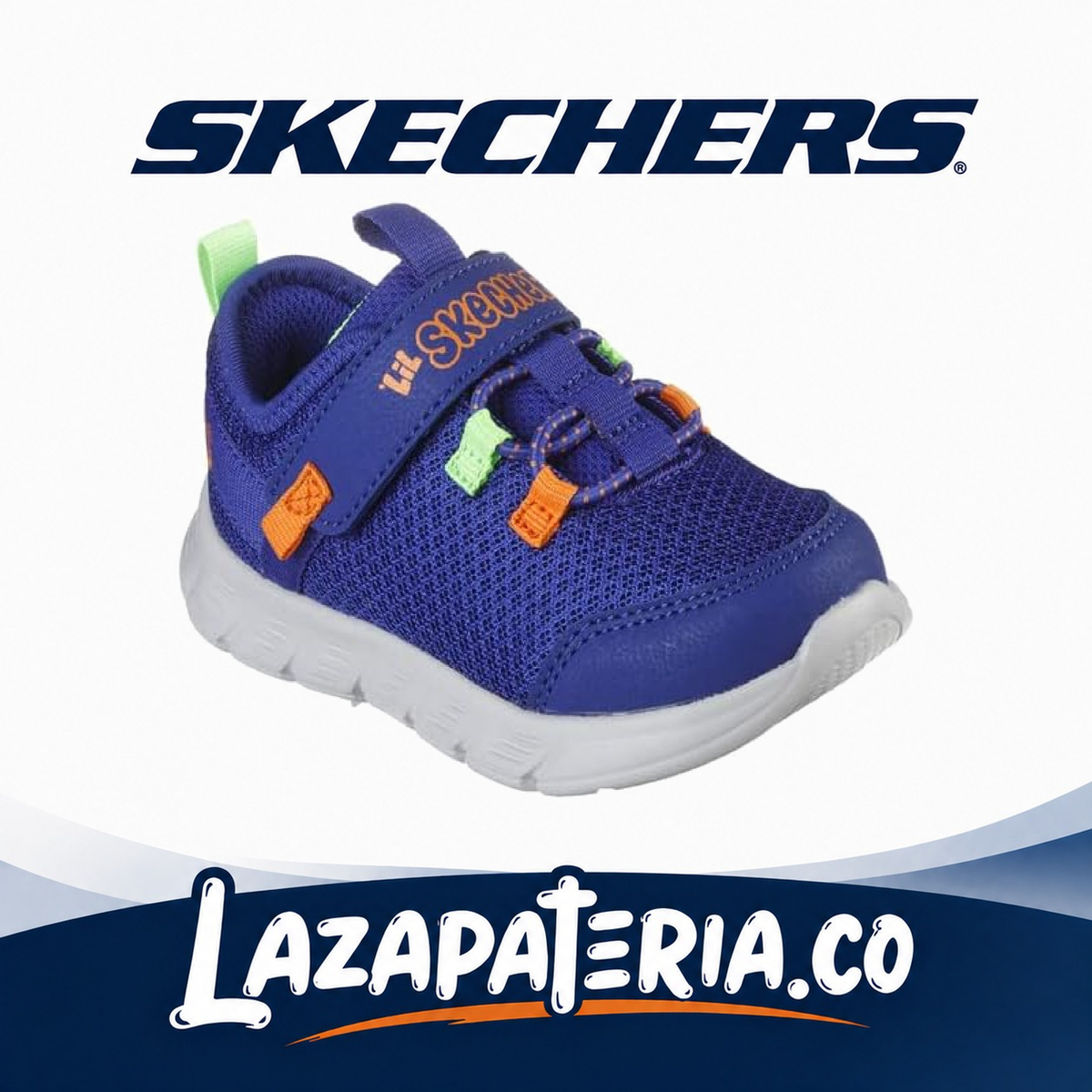 Tenis Skechers Comfy Flex Azul para bebé