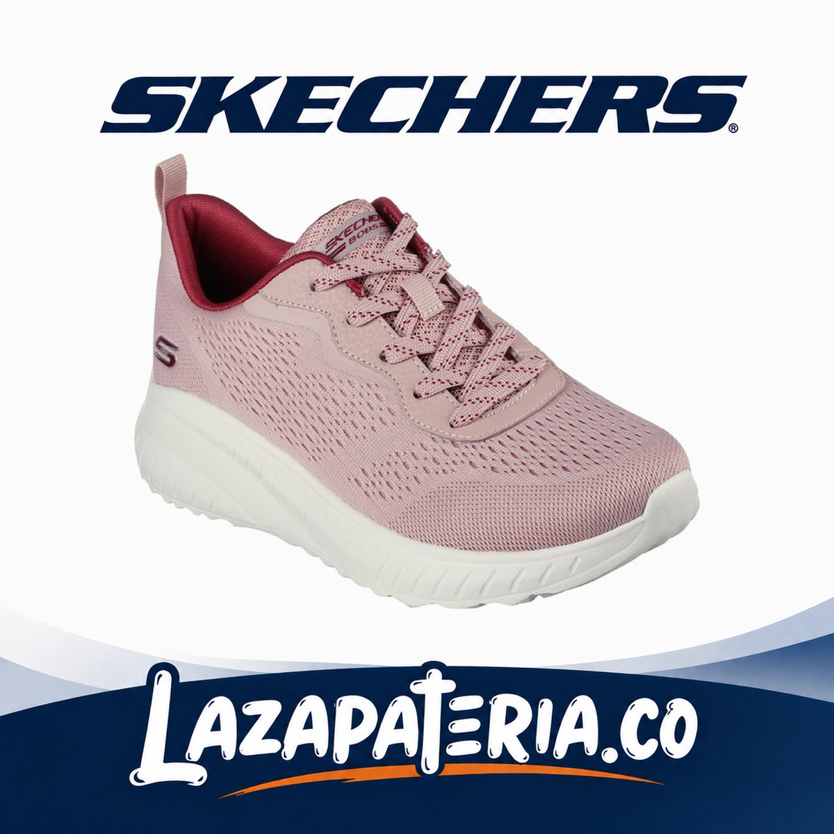 Tenis Skechers BOBS Sport Rosado para mujer