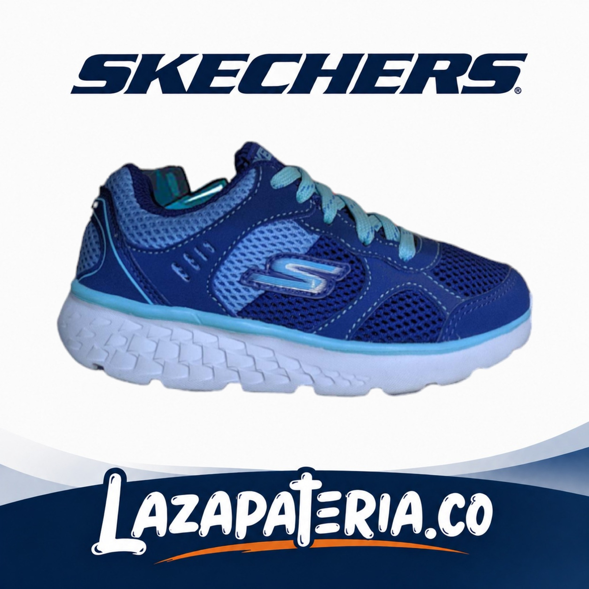 Tenis Skechers GOrun Azul para niña