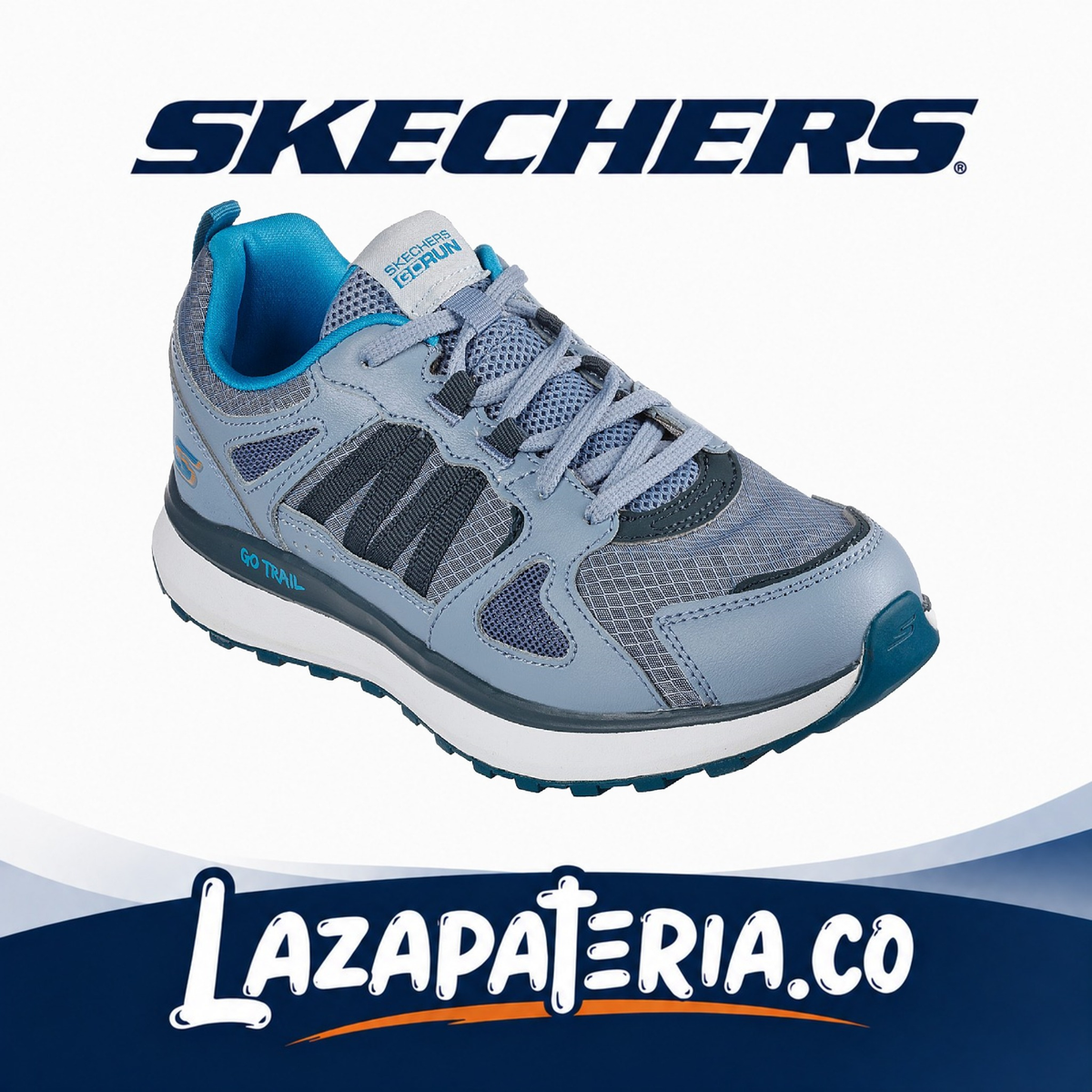 Tenis Skechers GOrun Azul para mujer
