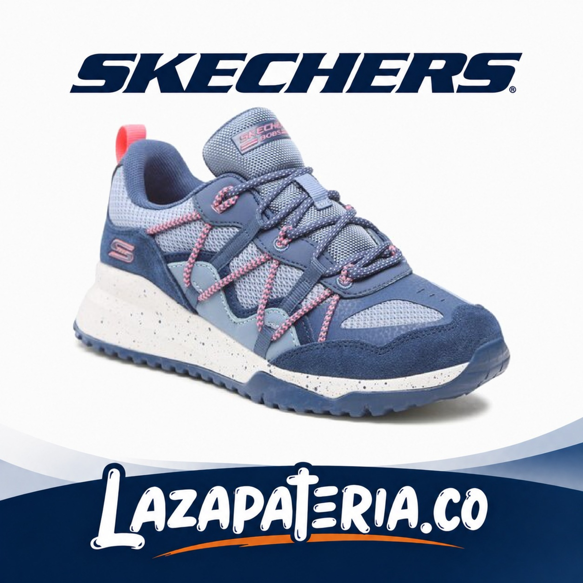 Tenis Skechers BOBS Squad 3 Azul para mujer