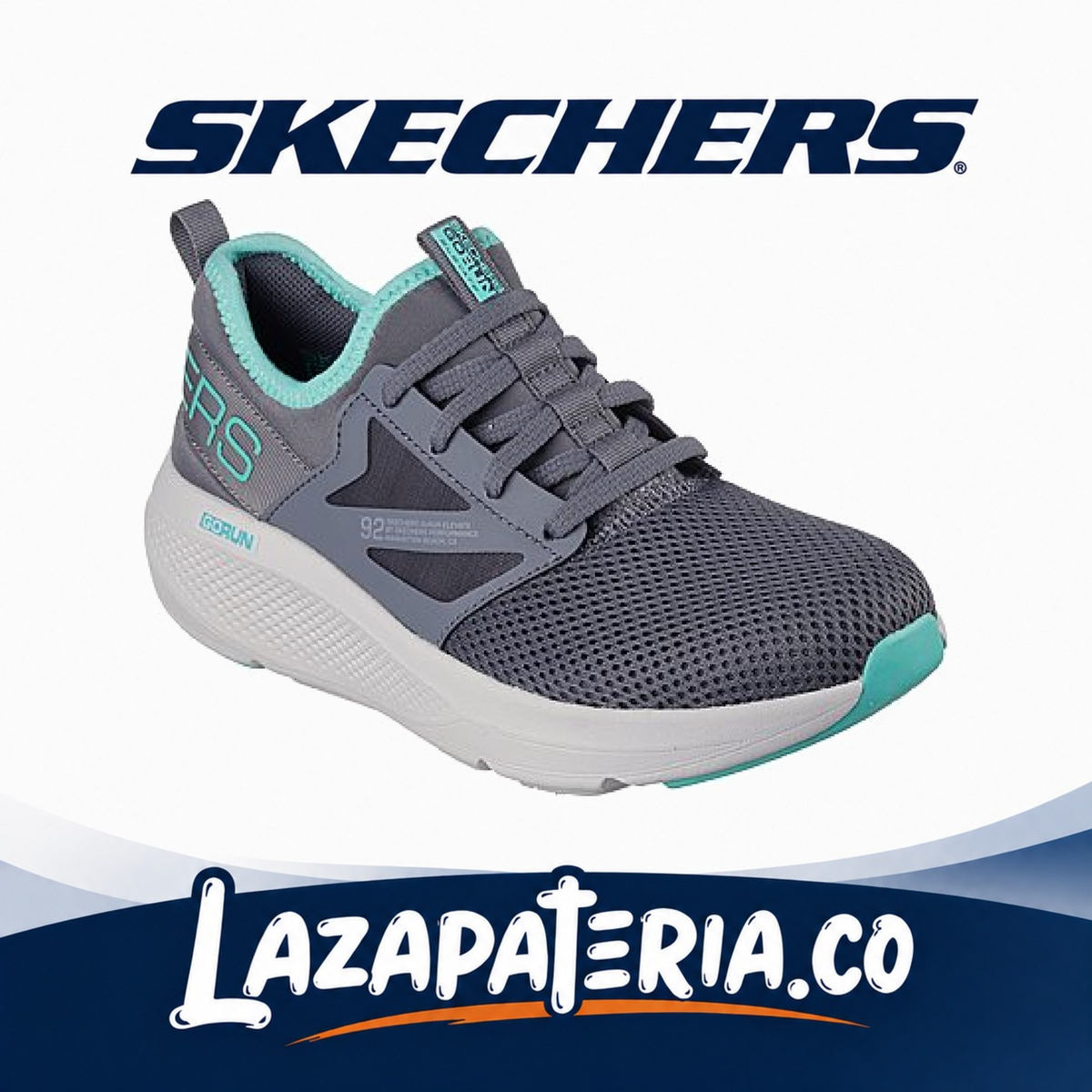 Tenis Skechers GOrun Elevate Gris Carbón para mujer