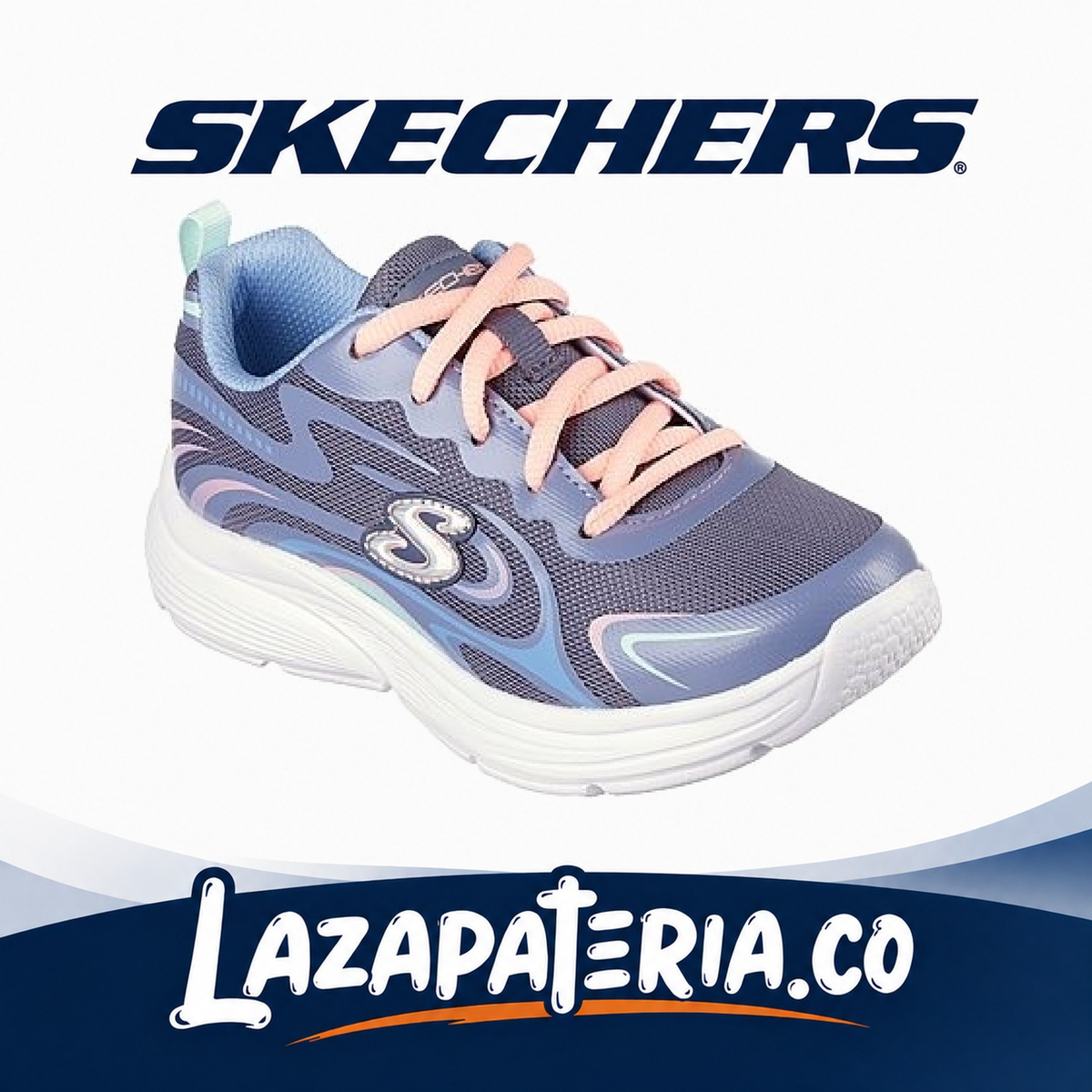 Tenis Skechers Wavy Lites Multicolor para niña