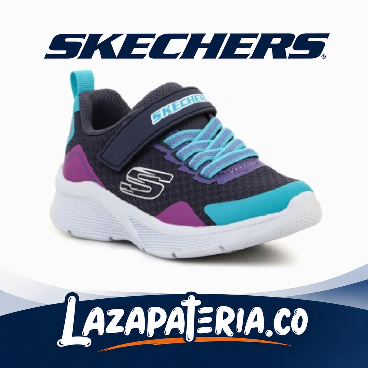 Tenis Skechers Microspec Gris Carbón para bebé