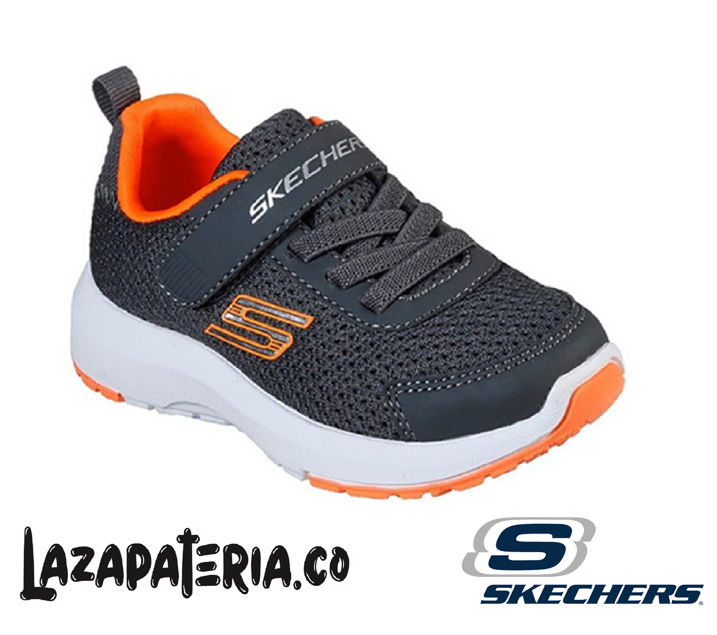 Tenis Skechers Dynamic Tread Gris Carbón para bebé