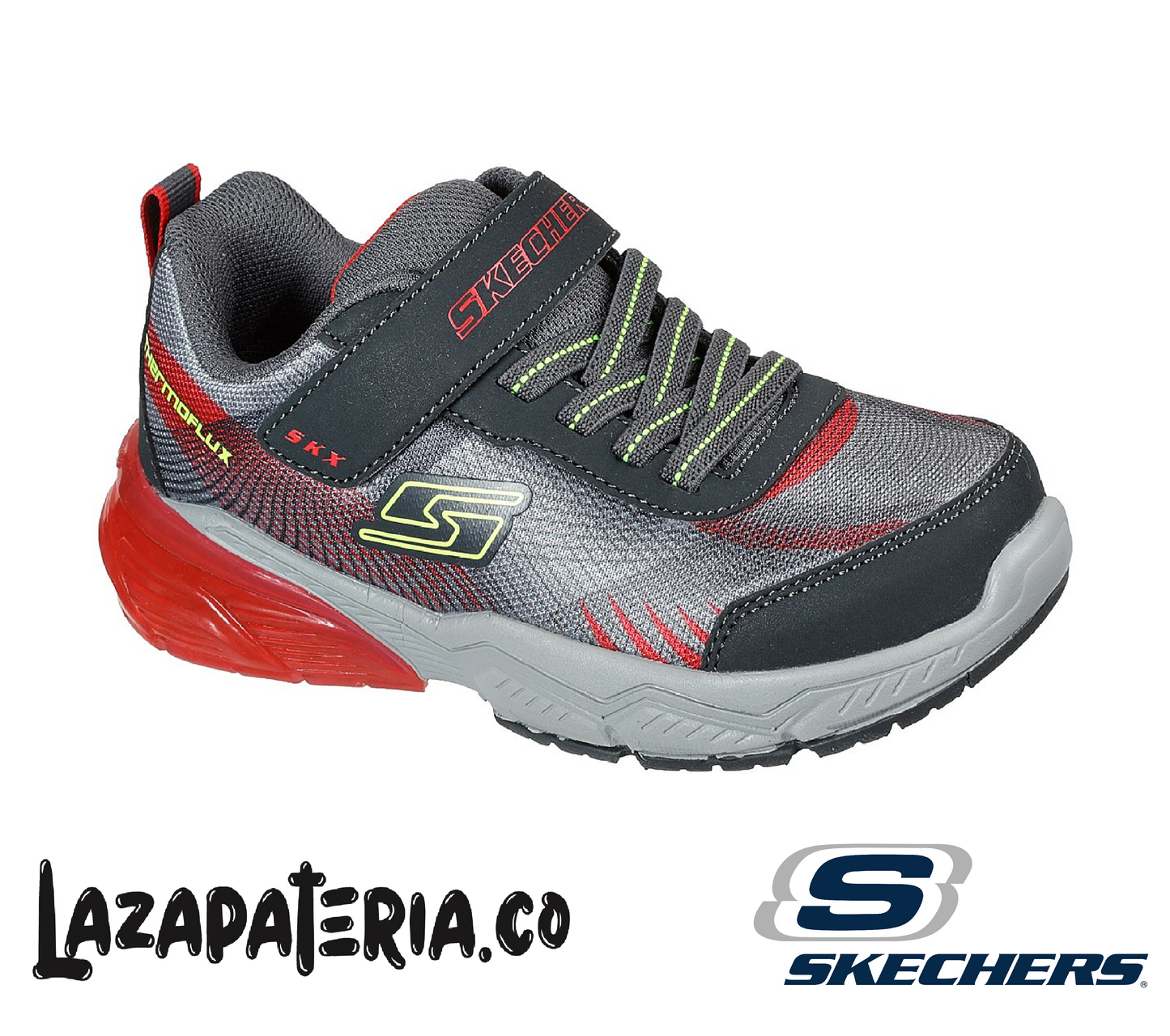Tenis Skechers Thermoflux Gris Carbón para niño