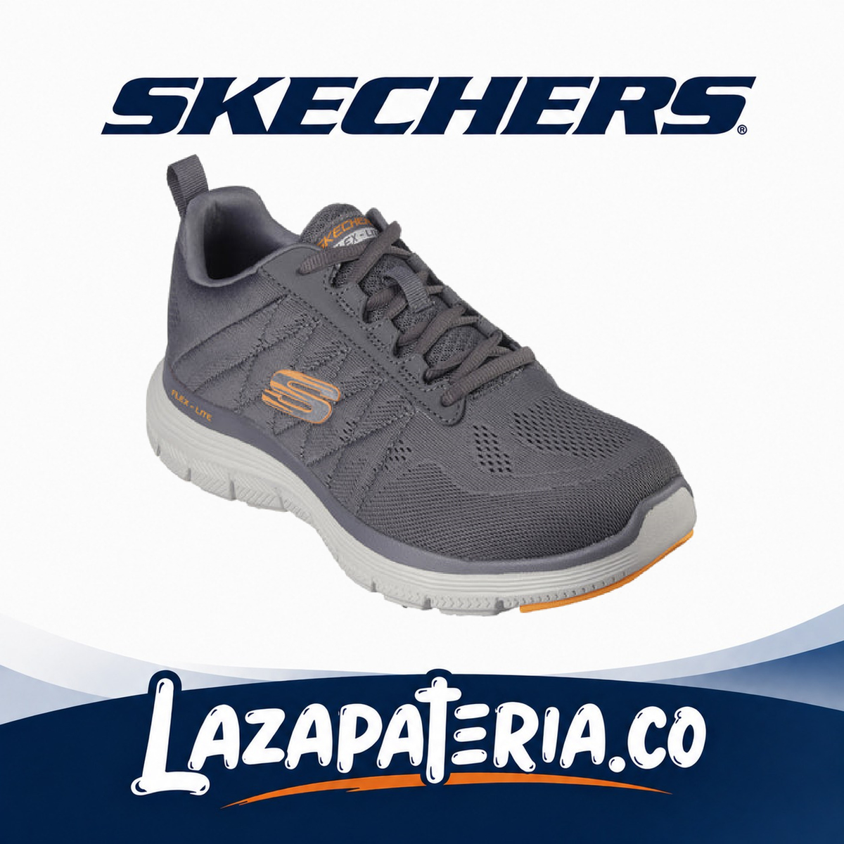 Tenis Skechers Flex Advantage Gris Carbón para hombre
