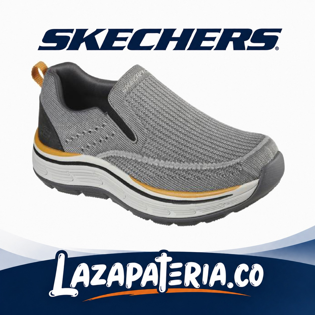 Mocasines Skechers Remaxed Gris Carbón para hombre