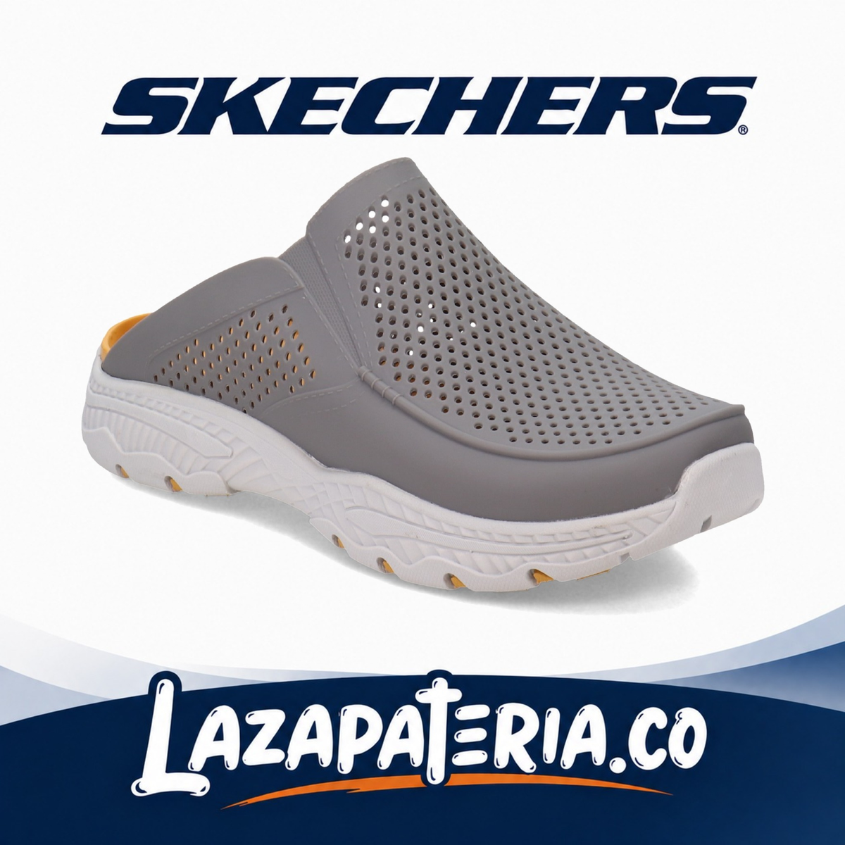 Chanclas Skechers Foamies Gris Carbón para hombre