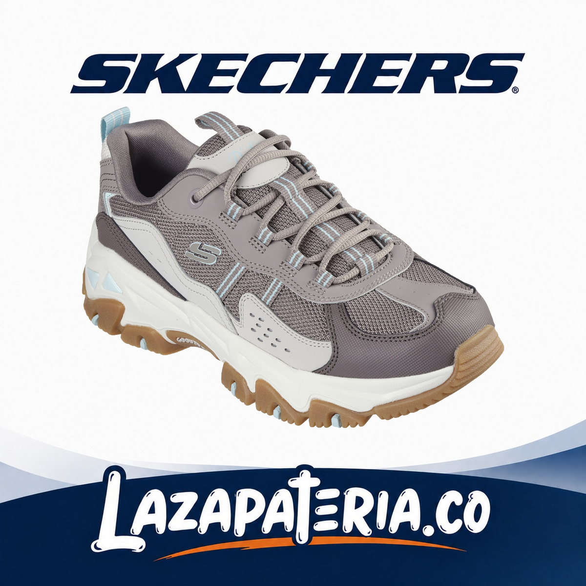 Tenis Skechers D'Lites Café para mujer