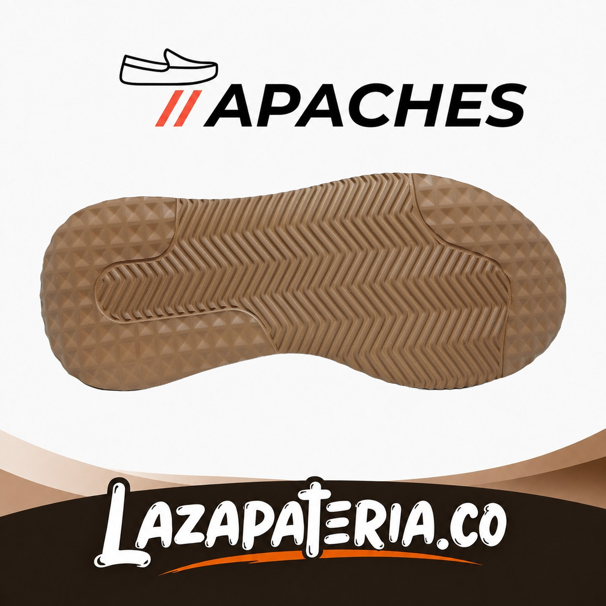 Zapatos Apaches Cognac para hombre, vista 3