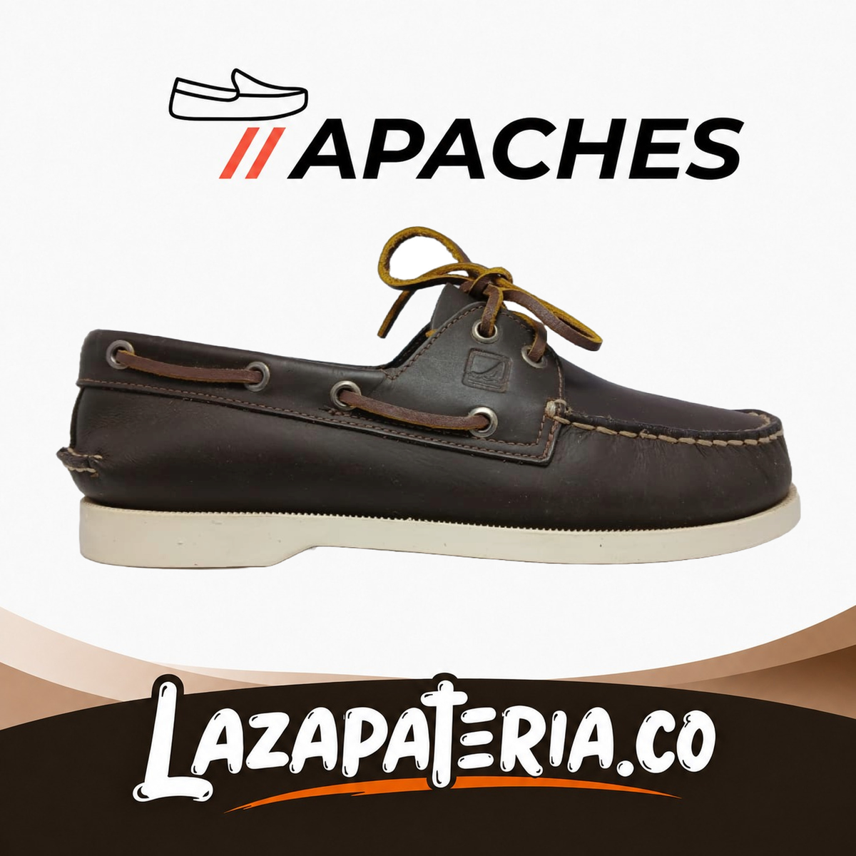 Mocasines Apaches Café para hombre