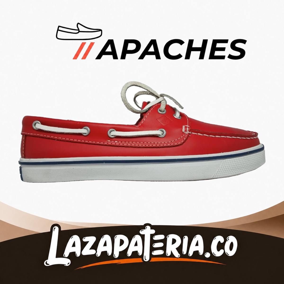 Mocasines Apaches Rojo para hombre