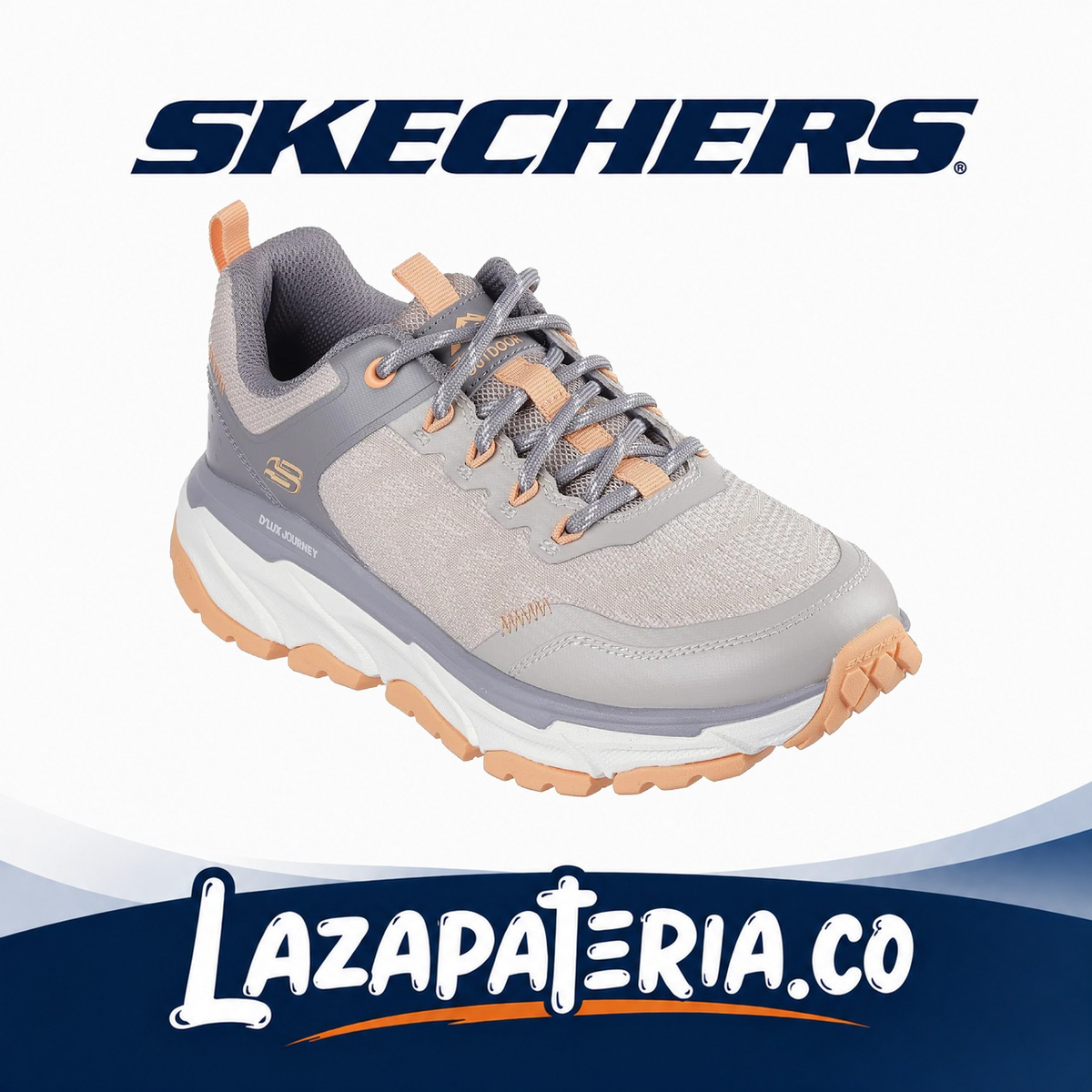 Tenis Skechers D'Lux Journey Beige para mujer