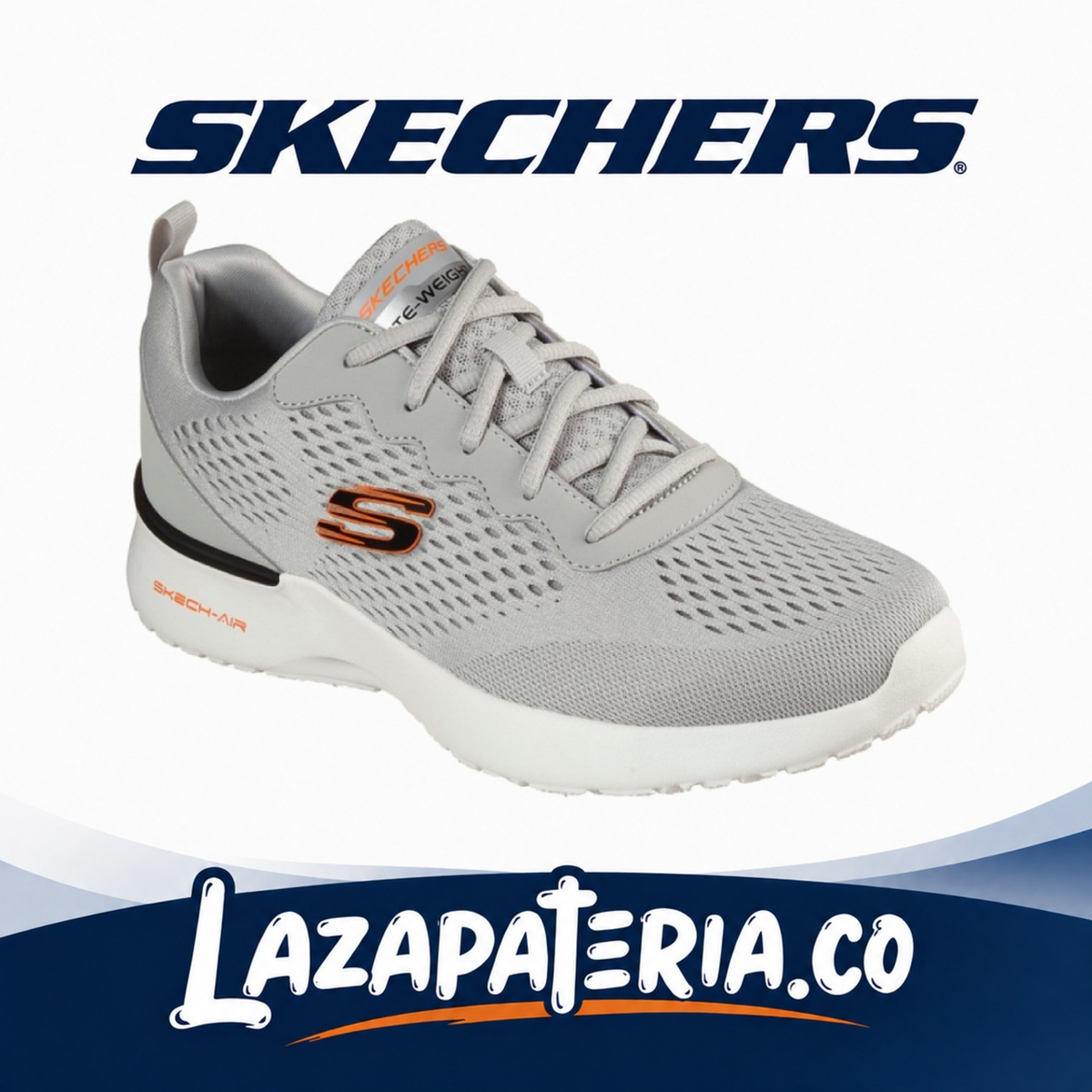 Tenis Skechers Skech-Air Dynamight Gris para hombre