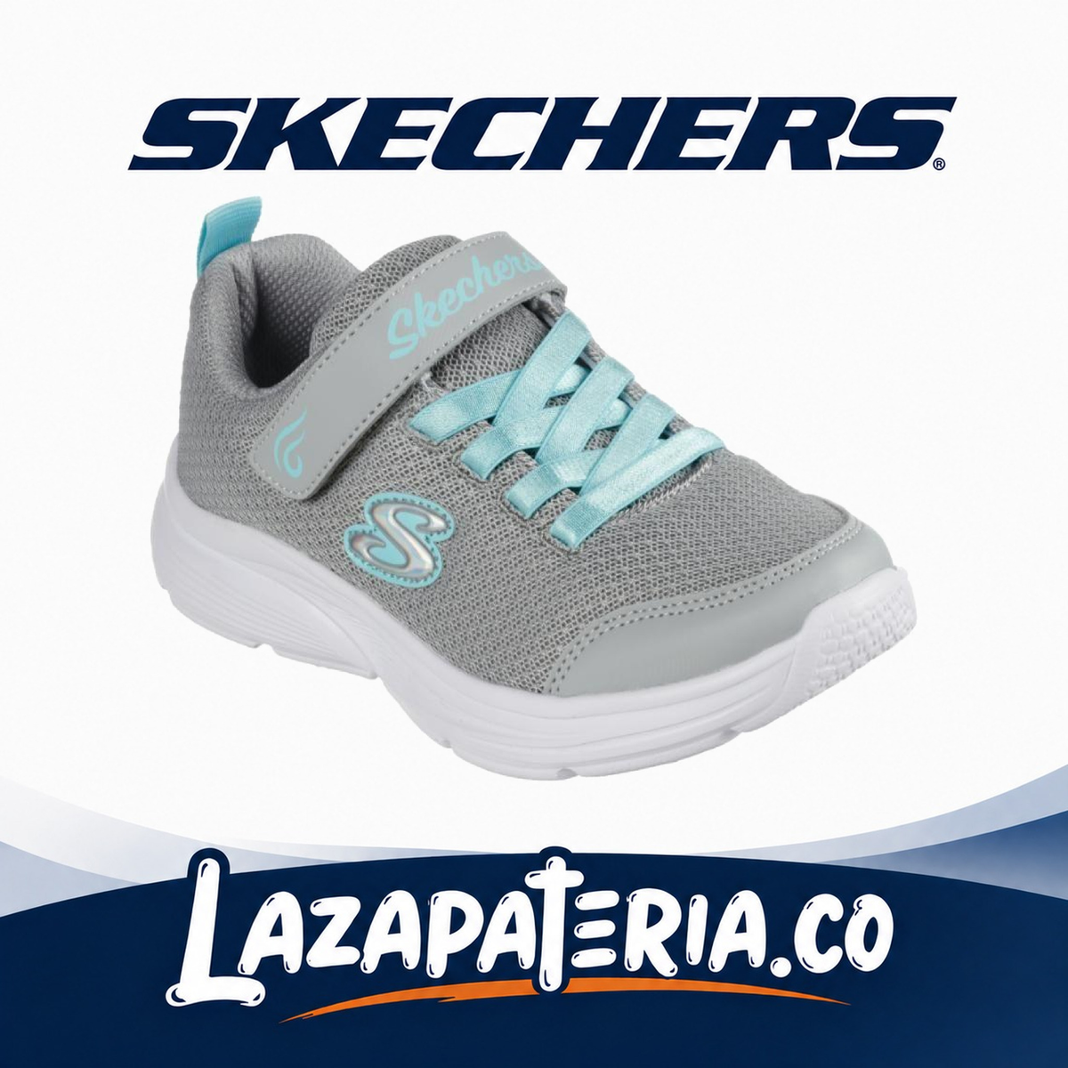 Tenis Skechers Wavy Lites Gris para bebé