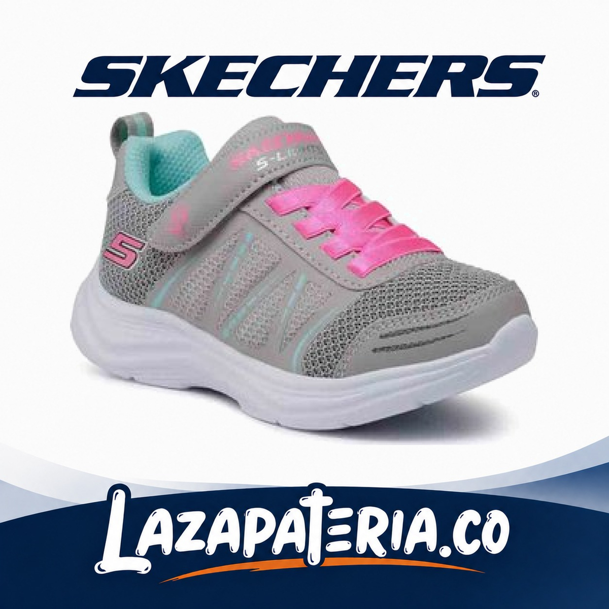 Tenis Skechers Glimmer Kicks Gris para niña