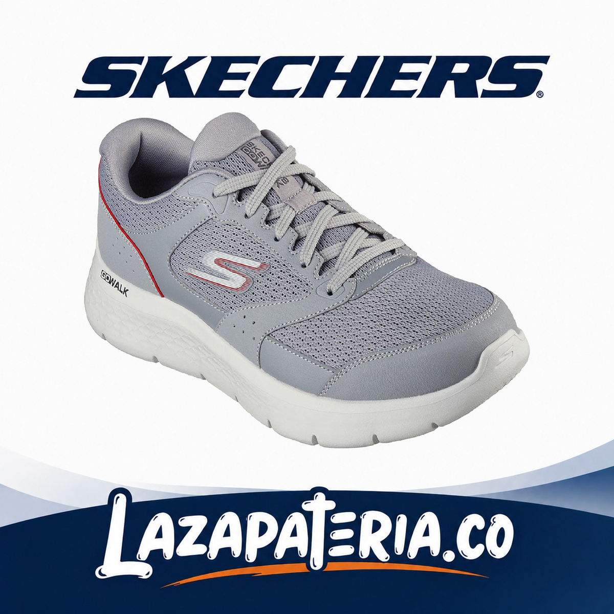 Tenis Skechers GO Walk Flex Gris para hombre