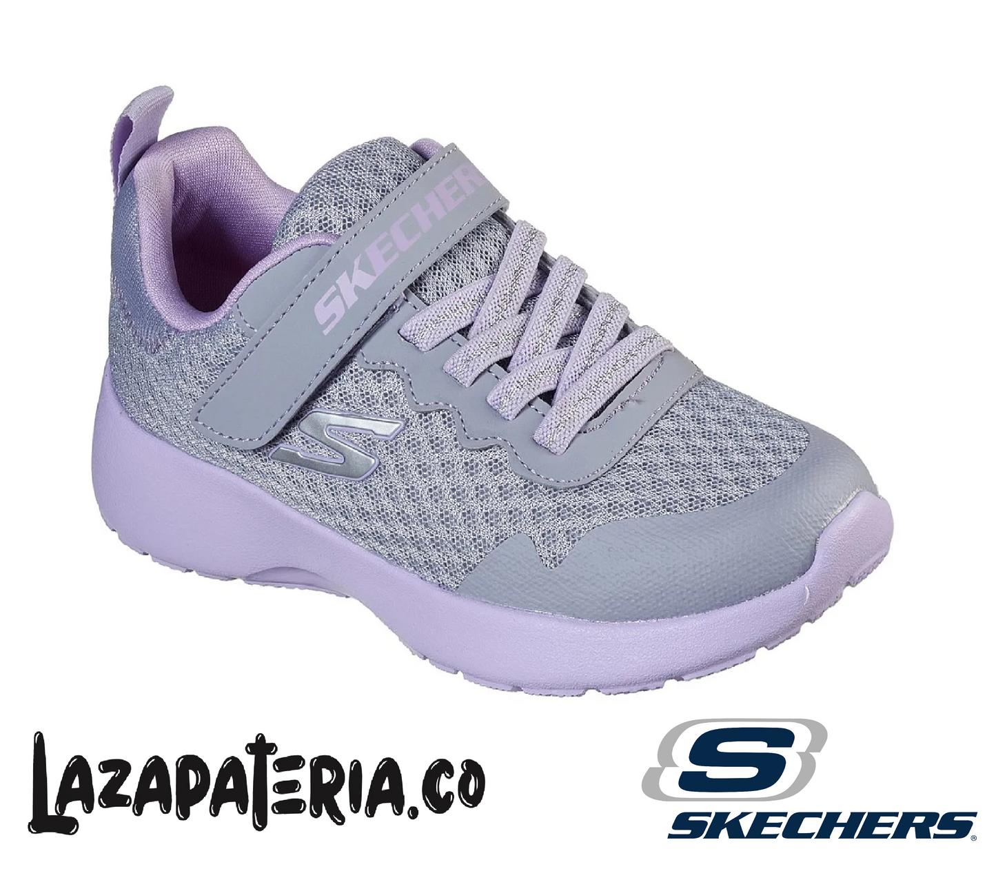 Tenis Skechers Dynamight Gris para niña