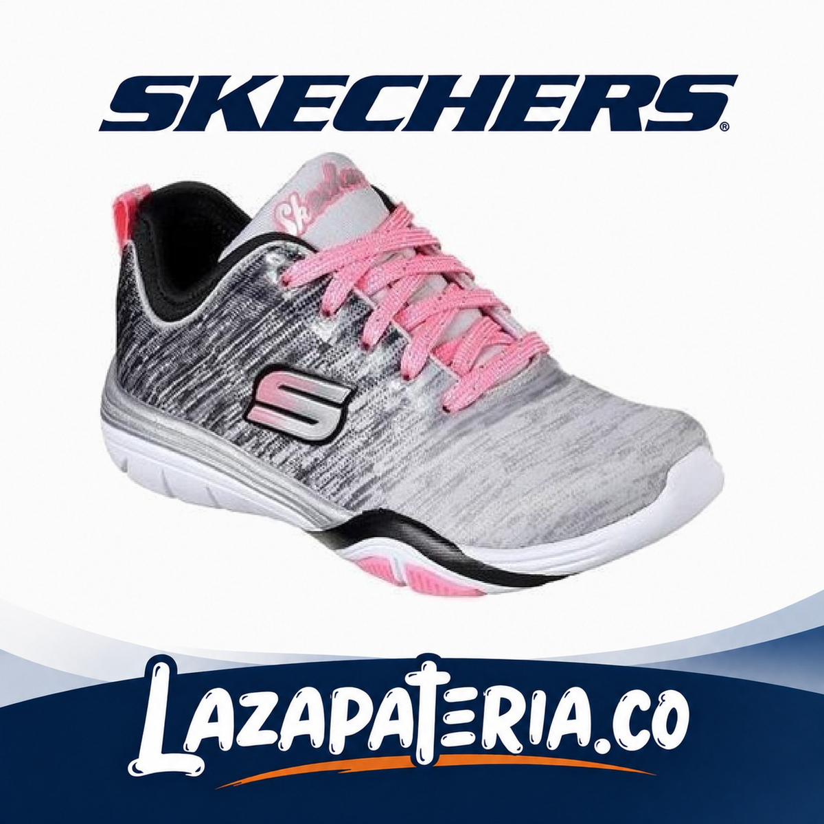 Tenis Skechers Gris para niña