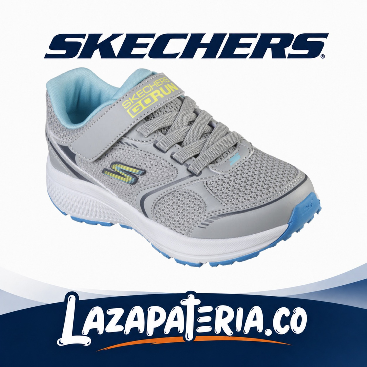 Tenis Skechers GOrun Gris para niña