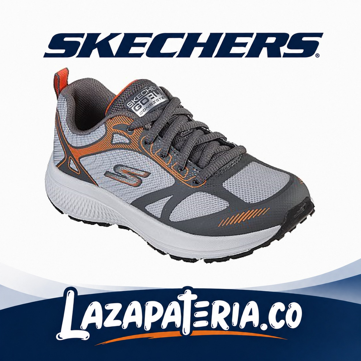 Tenis Skechers GOrun Gris para niño