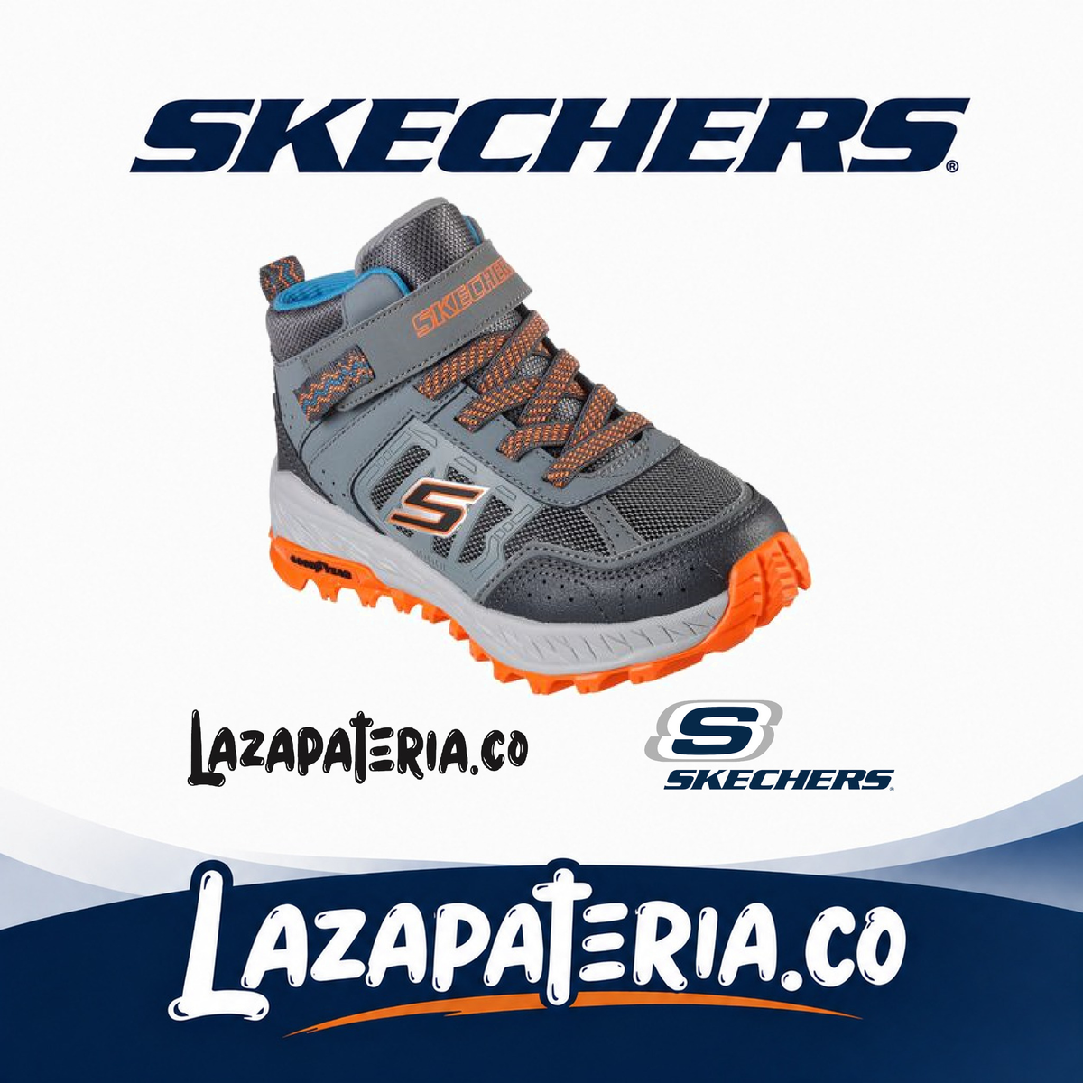 Botas Skechers Fuse Tread Gris para niño