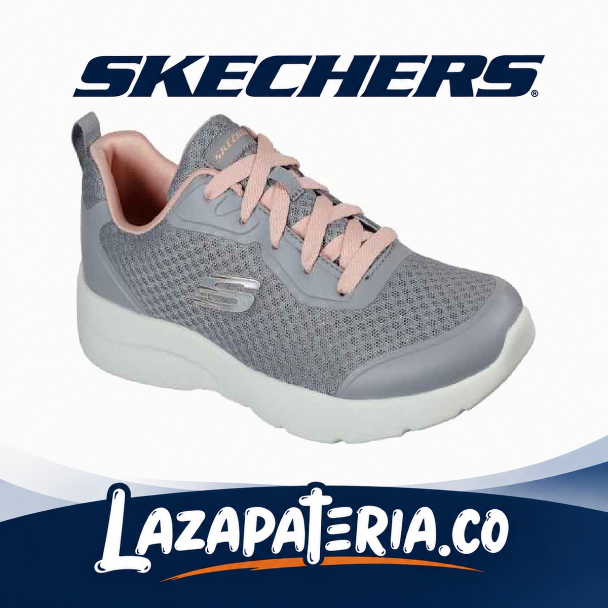 Tenis Skechers Dynamight Gris para mujer